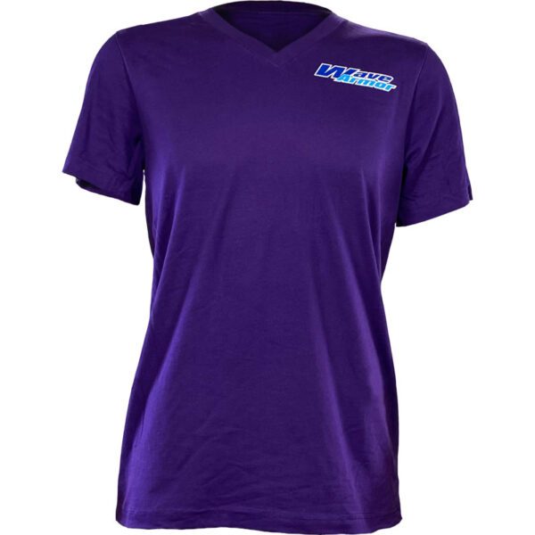 Wave Armor Purple V-Neck T-Shirt Front